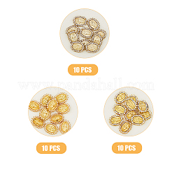 30Pcs 3 Style Alloy Rhinestone Cabochons&nbsp;MRMJ-HY0001-07