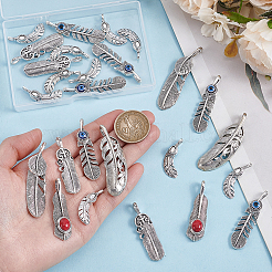 26Pcs 6 Styles Tibetan Styles Alloy Big Pendants&nbsp;BJEW-PH0029-17