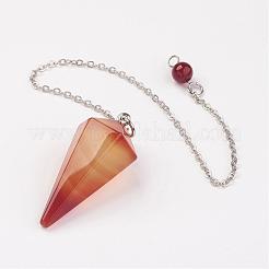 Natural & Synthetic Mixed Stone Hexagonal Pointed Dowsing Pendulums&nbsp;G-G956-D-FF