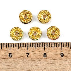 Brass Grade A Rhinestone Spacer Beads&nbsp;RSB030NFG