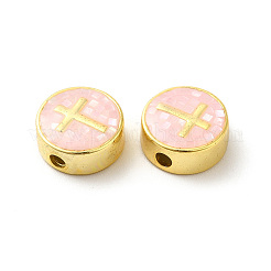 Rack Plating Brass Enamel Beads&nbsp;ENAM-D044-04G