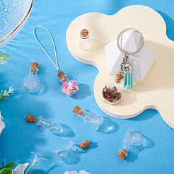 10Pcs 10 Styles Mini Transparent Bottle Pendants&nbsp;FIND-TA0008-30