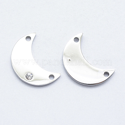 316 Surgical Stainless Steel Micro Pave Cubic Zirconia Links connectors&nbsp;STAS-K178-18P