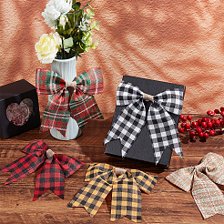 8Pcs 8 Colors Christmas Theme Imitation Linen Bowknot Ornament Accessories&nbsp;DIY-CA0004-34