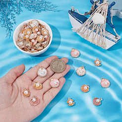50Pcs 5 Styles Zinc Alloy Enamel Pendants&nbsp;ENAM-WR0001-18