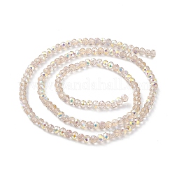 Transparent Electroplate Glass Beads Strands&nbsp;EGLA-F156-AB03
