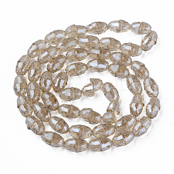 Electroplate Transparent Glass Beads Strands&nbsp;EGLA-N002-35-F04