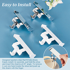 2 Pair 2 Colors Plastic Shoe Decorations&nbsp;FIND-GA0003-85