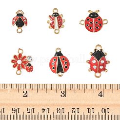 24Pcs 6 Styles Alloy Crystal Rhinestones Connector Charms&nbsp;FIND-FS0004-78