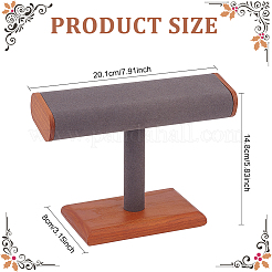 T-Shaped Bar Wood Covered with Microfiber Bracelet Display Stands&nbsp;BDIS-WH0014-01