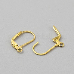Brass Leverback Earring Findings&nbsp;KK-WH0062-223