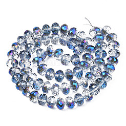 Electroplate Transparent Glass Beads Strands&nbsp;EGLA-N002-16