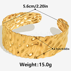 Textured 304 Stainless Steel Cuff Bangles for Women&nbsp;AR7791-2