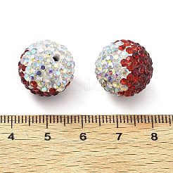 Gradient Color Design Polymer Clay Rhinestone Beads&nbsp;CLAY-NH0001-03E