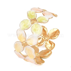 304 Stainless Steel Enamel Cuff Bangles&nbsp;BJEW-H638-01A-G