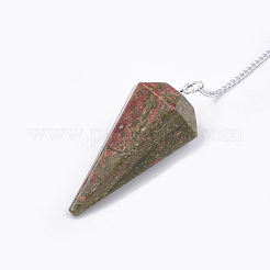 Natural & Synthetic Mixed Stone Hexagonal Pointed Dowsing Pendulums&nbsp;G-T097-07