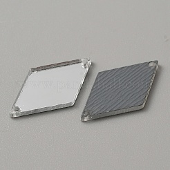 Rhombus Acrylic Mirror Sew on Rhinestone&nbsp;LS-FIND-WH0155-029C