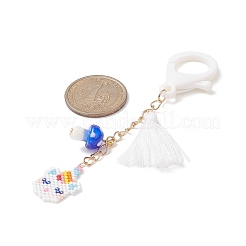 Unicorn Handmade Loom Pattern Seed Beads Pendant Decorations&nbsp;HJEW-MZ00010