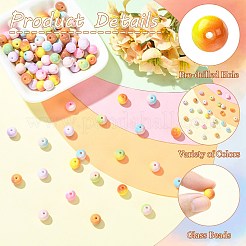 100Pcs Two-tone Opaque Spray Painted Glass Beads&nbsp;GLAA-CJ0002-94