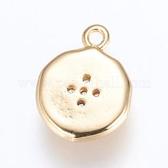 Brass Charms&nbsp;ZIRC-G116-08G