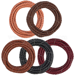 10 Yards 5 Colors Braided Leather Cord&nbsp;WL-CL0001-08