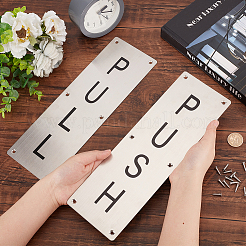 2 Sets 2 Style 201 Stainless Steel Door Signs&nbsp;DIY-UN0003-86