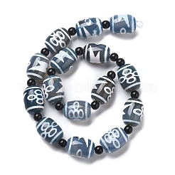 Tibetan Style dZi Beads Strands&nbsp;G-NH0037-C05-02