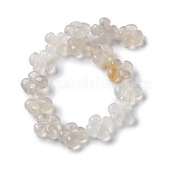 Natural White Agate Beads Strands&nbsp;G-M418-D03-01