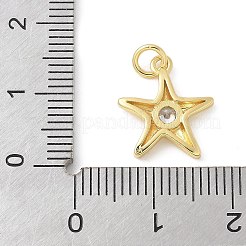 Brass Micro Pave Cubic Zirconia Pendants&nbsp;KK-K298-46G