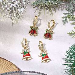 Alloy Enamel Hoop Earrings&nbsp;EJEW-JE06159-01
