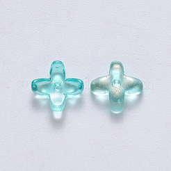 Transparent Spray Painted Glass Beads&nbsp;GLAA-R211-06-C03