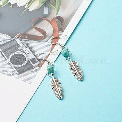 Feather Pendants Dangle Earring for Girl Women&nbsp;EJEW-JE04633