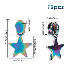 12Pcs #5 Alloy Zipper Sliders&nbsp;FIND-GF0006-29B