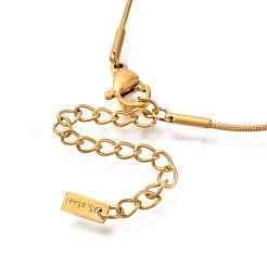 Ion Plating(IP) 304 Stainless Steel Heart Pendant Snake Chain Necklaces for Women&nbsp;NJEW-F328-13G