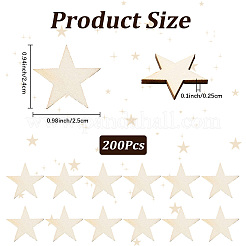 200Pcs Unfinished Wood Chips&nbsp;WOOD-CN0001-31A