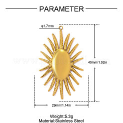 304 Stainless Steel Pendants&nbsp;STAS-OY015-85G