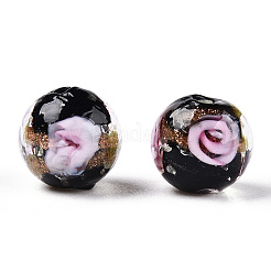 Luminous Handmade Gold Sand Lampwork Beads&nbsp;LAMP-T021-03K