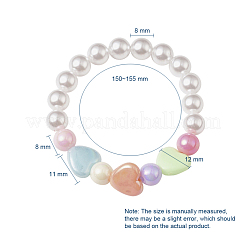 Kids Acrylic Beaded Stretch Bracelets&nbsp;BJEW-JB04833-M