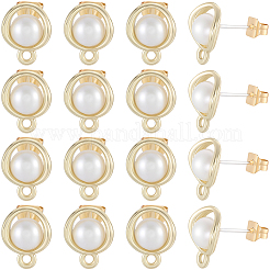 20Pcs Alloy Stud Earring Findings&nbsp;FIND-BBC0004-35