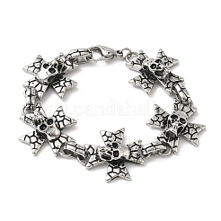304 Stainless Steel Link Chain Bracelets for Men Women&nbsp;BJEW-D385-01AS
