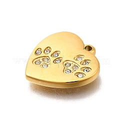 304 Stainless Steel Rhinestone Pendants&nbsp;STAS-R159-55G-02