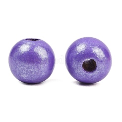Spray Painted Wood European Beads&nbsp;WOOD-G029-08C