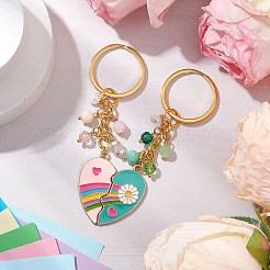 2Pcs Alloy Enamel Charm Keychains&nbsp;KEYC-JKC01093