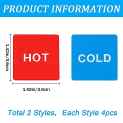 8Pcs 2 Colors Acrylic Public Signs&nbsp;AJEW-CP0007-38A