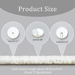 Natural Trochid Shell/Trochus Shell Beads Strands&nbsp;SSHEL-NB0001-35B
