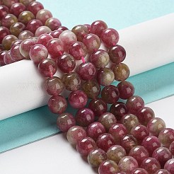Natural Jade Imitation Watermelon Tourmaline Beads Strands&nbsp;G-NH0006-A01-02-1