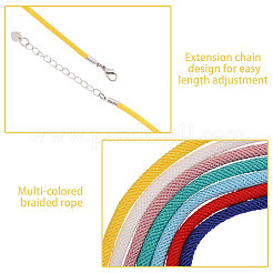 9Pcs 9 Colors Round Nylon Milan Cord Necklace Making&nbsp;NJEW-PH01635