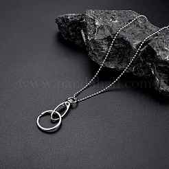 304 Stainless Steel Ball Chains Neck Strap Lanyard&nbsp;HJEW-SW00133