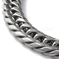 Non-Tarnish 304 Stainless Steel Cuban Link Chain Necklaces&nbsp;NJEW-P288-19P