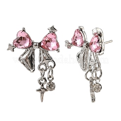 Alloy Rhinestone Stud Earrings for Women&nbsp;AL-CBA1A3E-02P